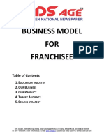 Business Model FOR Franchisee: 1. E I 2. O B 3. O P 4. T A 5. S