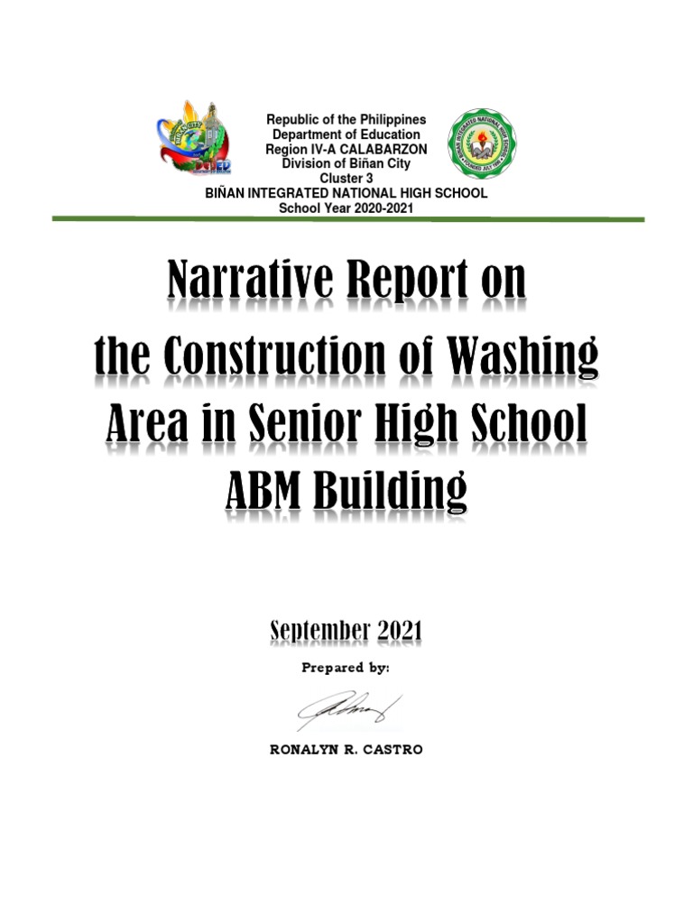 Biñan High School Washing Area Project | PDF