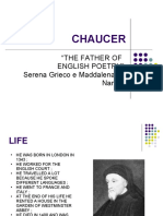 Chaucer: "The Father of English Poetry" Serena Grieco e Maddalena Di Nardo
