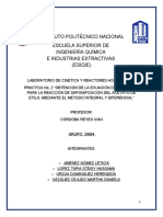 Determinación de la cinética de la reacción de saponificación del acetato de etilo mediante los métodos integral y diferencial