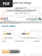 Digital VLSI Design Chip Finishing and Signoff: Lecturer: Dr. Adam Teman