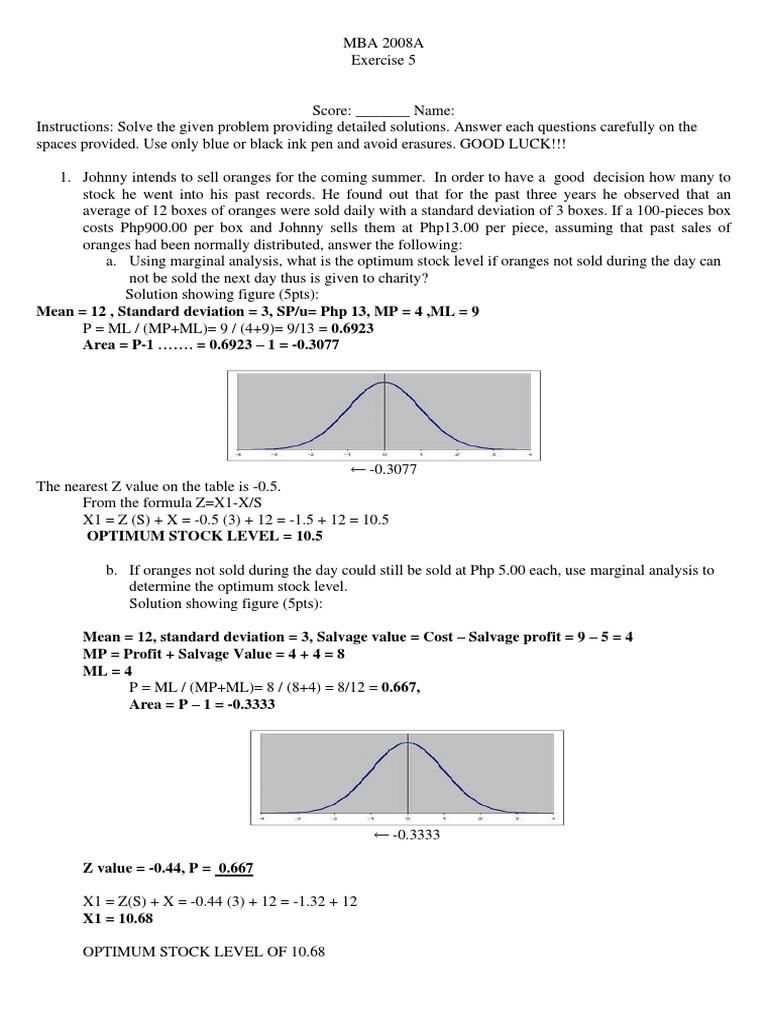 MBA Marginal Analysis Exercise | PDF | Games & Activities | Teaching ...