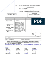 Quảng Nam English exam for 10th grade specialized high schools