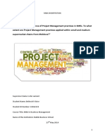 The Role and Importance of Project Management Practices in SMEs