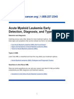 Acute Myeloid Leukemia Early Detection, Diagnosis, And Types