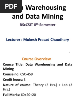 Data Mining and Data Warehouse - Mukesh Prasad Chaudhary