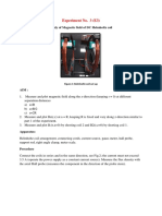 Experiment No. 3 (E3) : Study of Magnetic Field of DC Helmholtz Coil