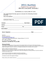 Ad Fed Auction Donation Form