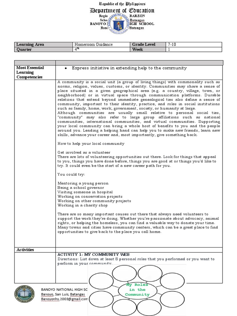 Engaging High Schoolers in Community Service | PDF | Community ...