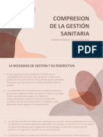 COMPRESION DE LA GESTIÓN SANITARIA