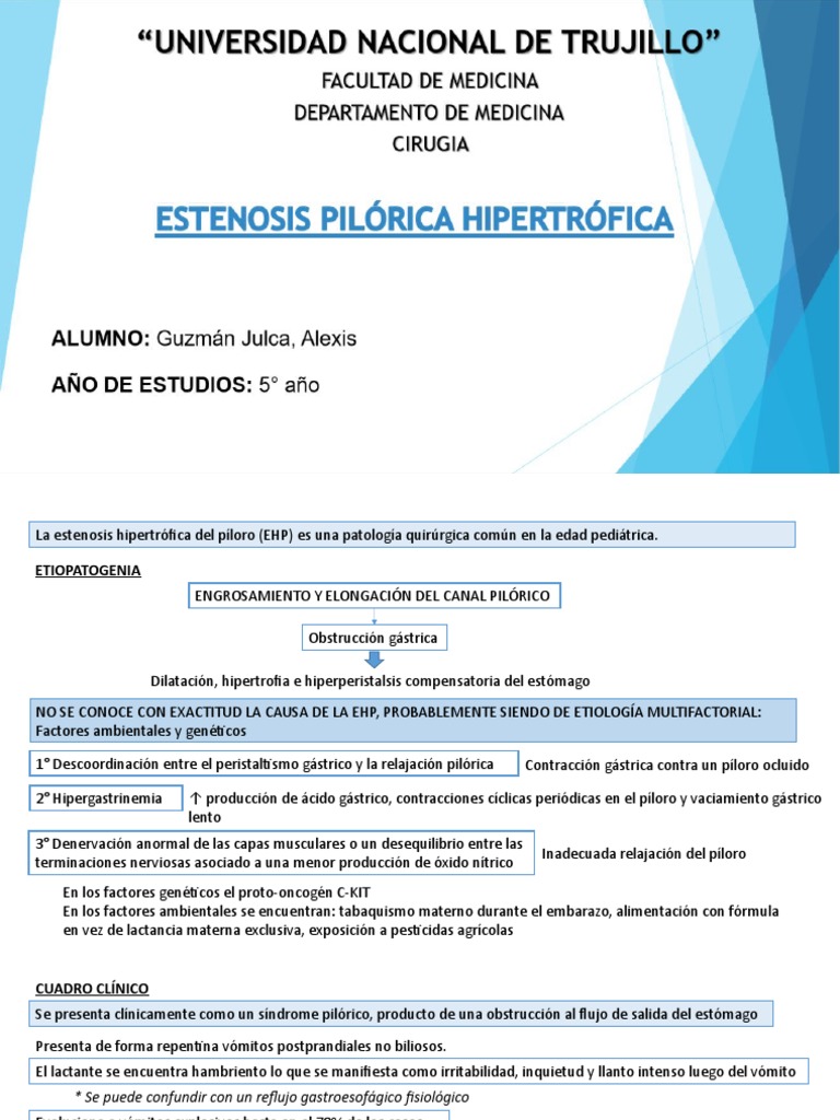 Estenosis Hipertrofica de Piloro | PDF | Estómago | Vómitos