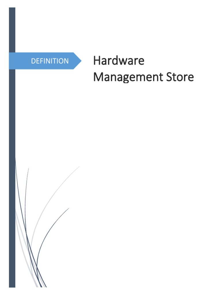 Hardware Store | PDF | Databases | E Commerce