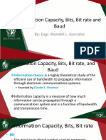 Information Capacity, Bits, Bit Rate and Baud