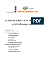 Business Law Fundamentals Individual Assignment: 1. Personal Information