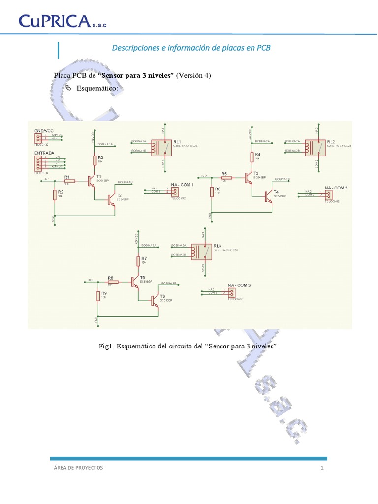 Informe de Versiones de Placas PCB de Sensor de 3 Niveles - New | PDF