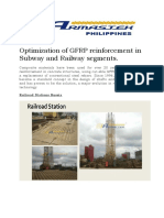 Optimization of GFRP Reinforcement in Subway and Railway Segments