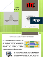 Control de Calidad Del Mantenimiento