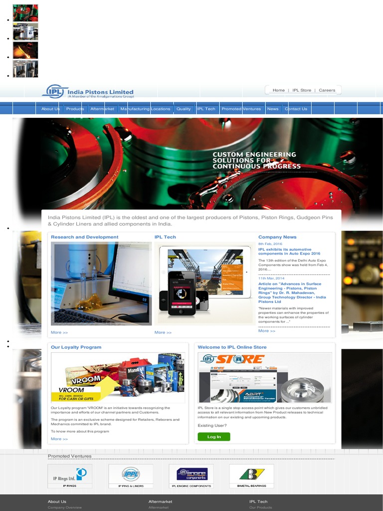 India Pistons LTD PDF Piston Marketing