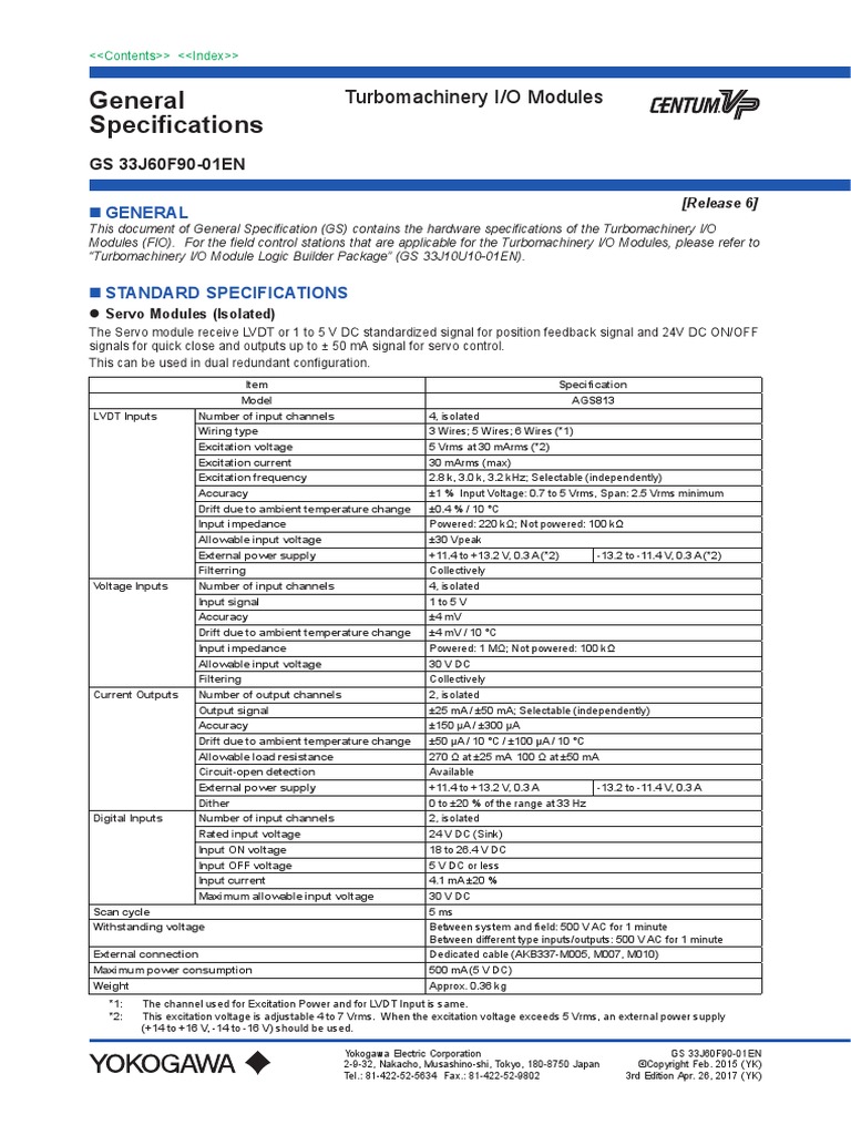 Turbomachinery IO Modules CENTUM | PDF | Power Supply | Electrical ...