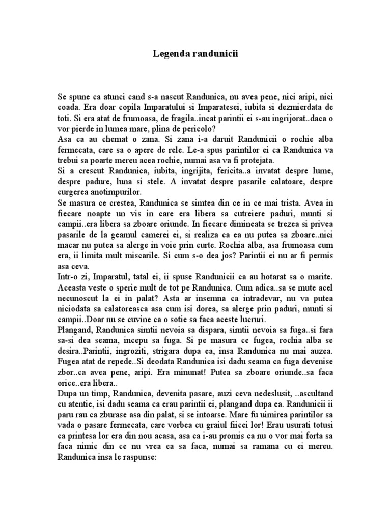 Legenda Randunicii | PDF