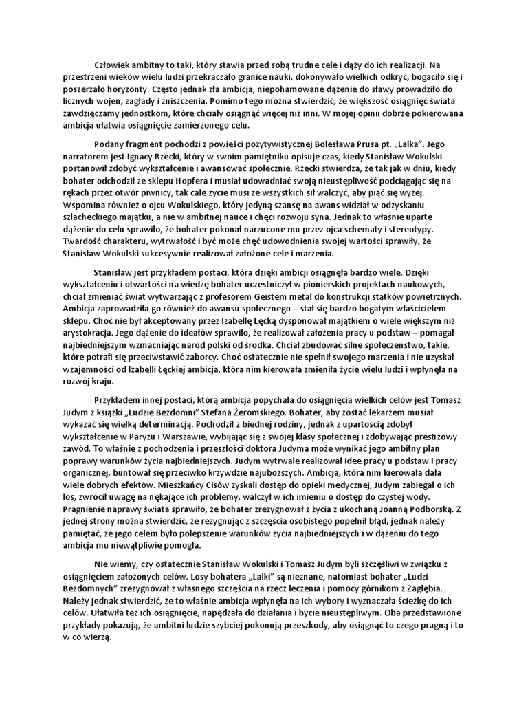 Polski Rozprawka | PDF