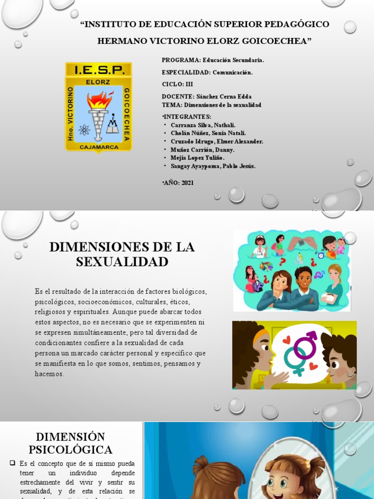 Dimensiones de La Sexualidad | PDF | La sexualidad humana | Sicología