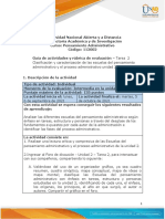 Guía de Actividades y Rúbrica de Evaluación - Unidad 2 - Tarea 2 - Clasificación y Caracterización de Las Escuelas y El Proceso Administrativo