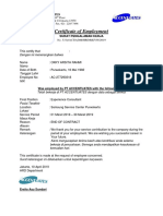 PT Accentuates Certificate of Employment