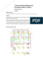 Reporte de Avance de Fabricacion Estructuras Casino y Garita