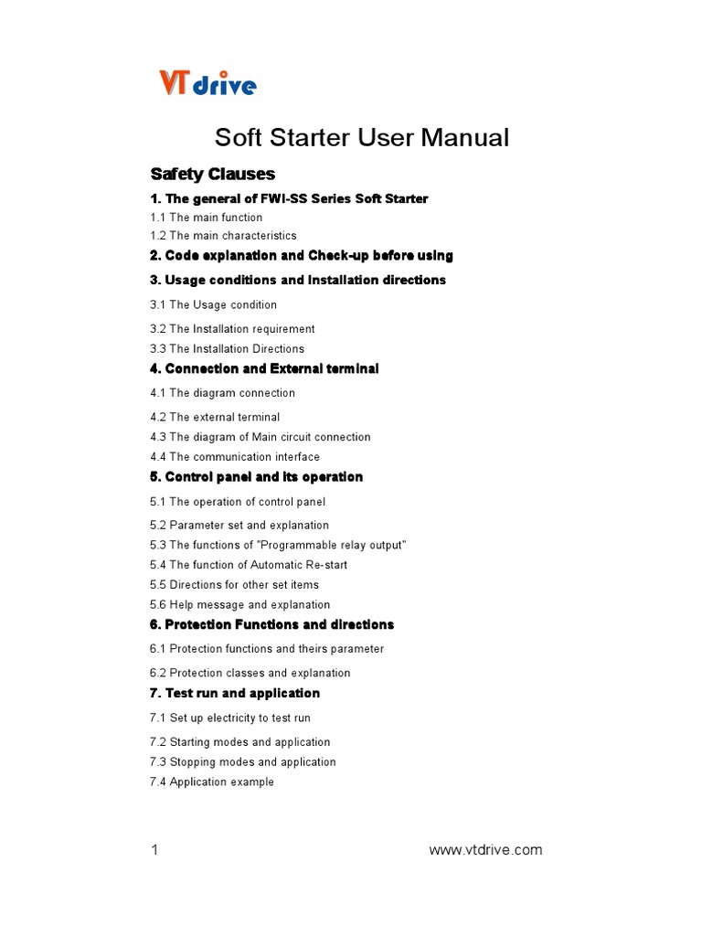 User Manual Soft Starter SS3 | PDF | Electric Motor | Production Function