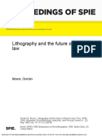 Proceedings of Spie: Lithography and The Future of Moore's Law