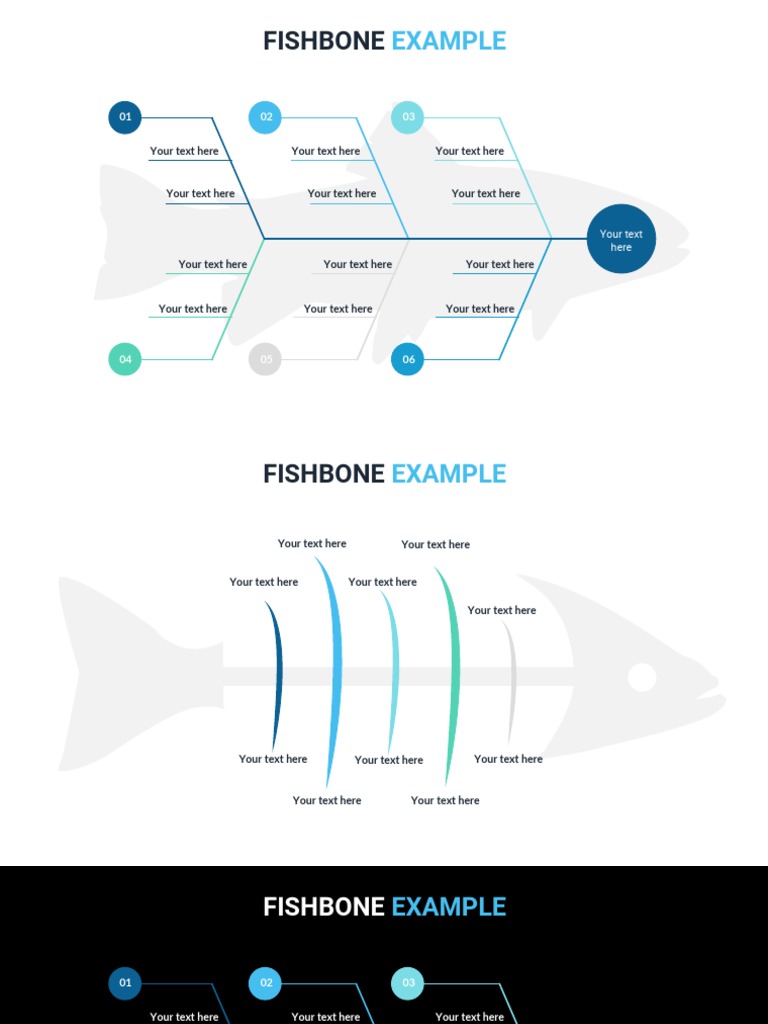 Fishbone Diagram Free Powerpoint Template | PDF | Text | Graphic Design