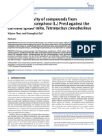 Acaricidal Activity of Compounds