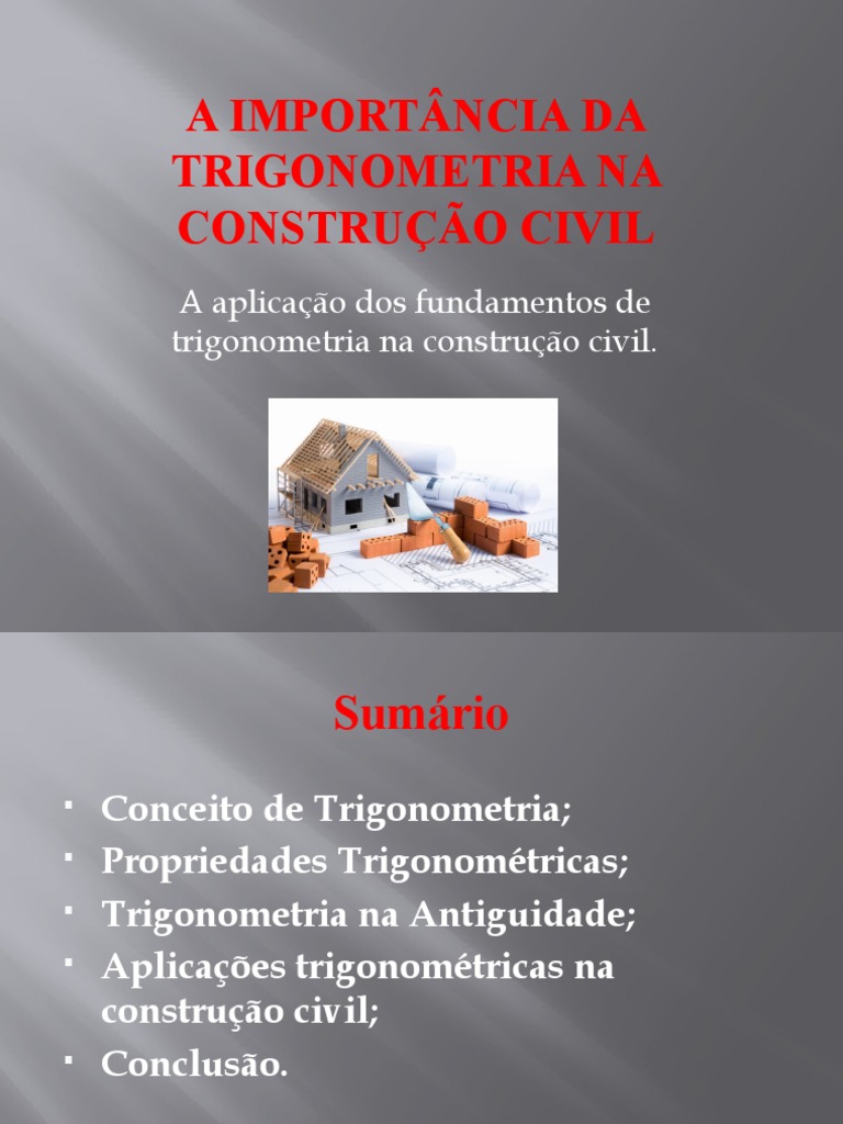 Trigonometria na Construção Civil | PDF | Trigonometria | Geometria ...