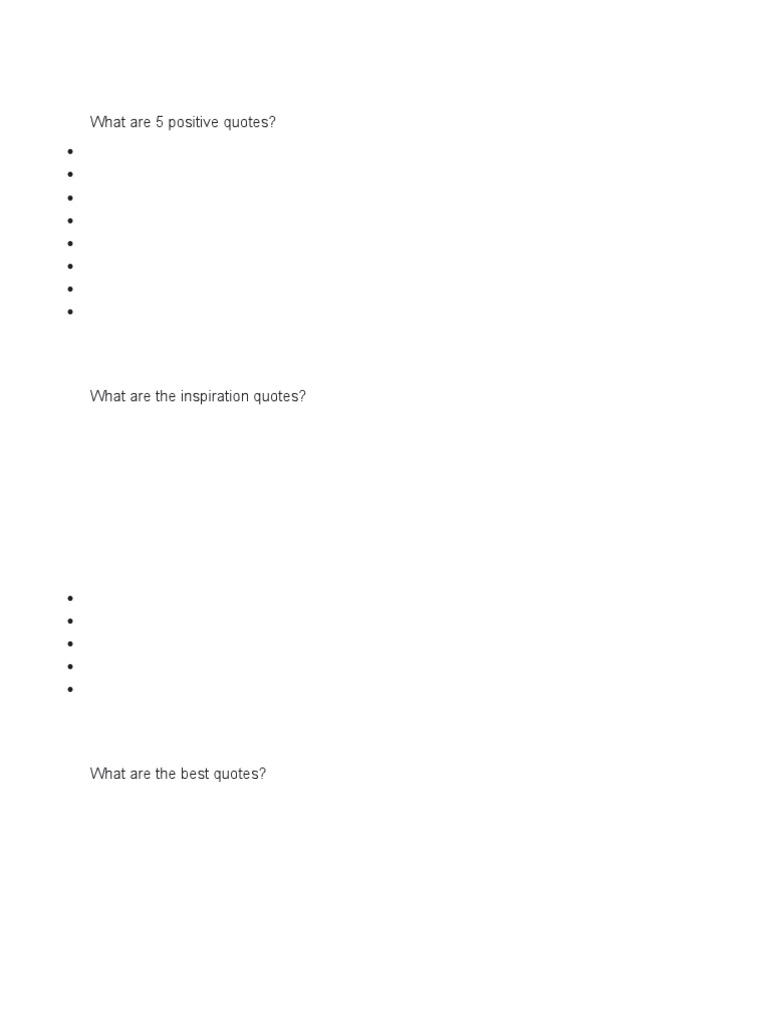 What Are 5 Positive Quotes PDF