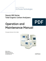 Operation and Maintenance Manual: Sievers 900 Series Total Organic Carbon Analyzers