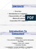 Computer Characteristics and Evolution