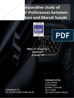 A Comparative Study of Consumer Preferences Between Tata Motors and Maruti Suzuki