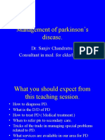 Management of Parkinson's Disease.: Dr. Sanjiv Chandratre. Consultant in Med. For Elderly 2010