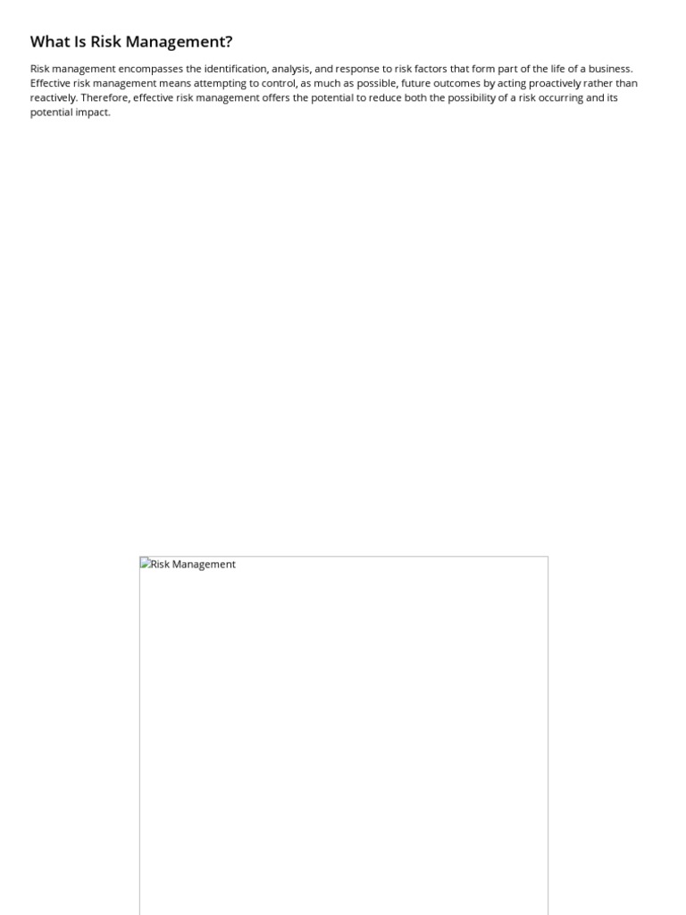 Understanding Effective Risk Management | PDF | Risk Management | Risk