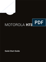 Motorola H730 Manual