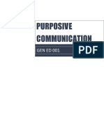 Purposive Communication: Gen Ed 001