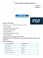 Corporate Governance & Ethics Digital Assignment - 2: HCL Technologies