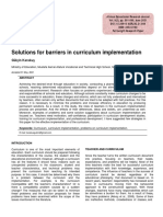 Solutions For Barriers in Curriculum Implementation: Gülçin Karakuş