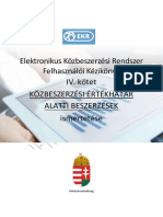 EKR Felhasznaloi Kezikonyv IV Kotet V2 Ertekhatar Alatti Beszerzesek