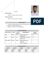 CV Example Al Amin Shawon