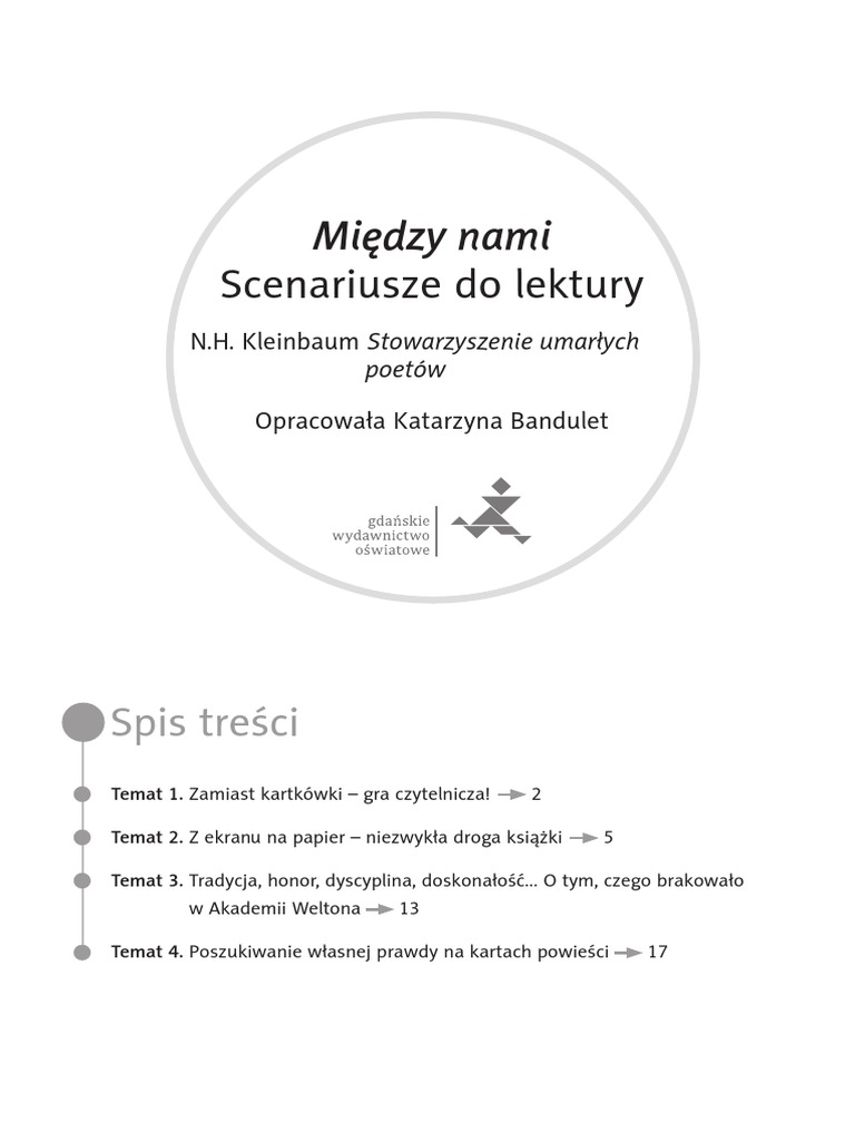 Test Z Lektury Stowarzyszenie Umarłych Poetów