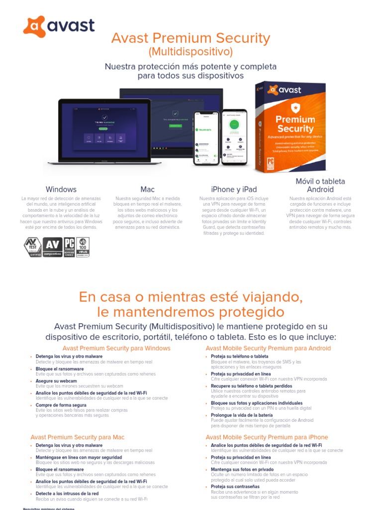 Avast Premium Security PDF Secuestro de datos Mac OS