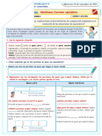 MIÉRCOLES 29 MATEMÁTICA Identificamos Fracciones Equivalentes.