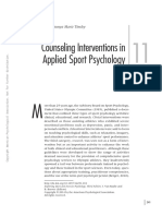 Counselling Interventions in Sport Psychology